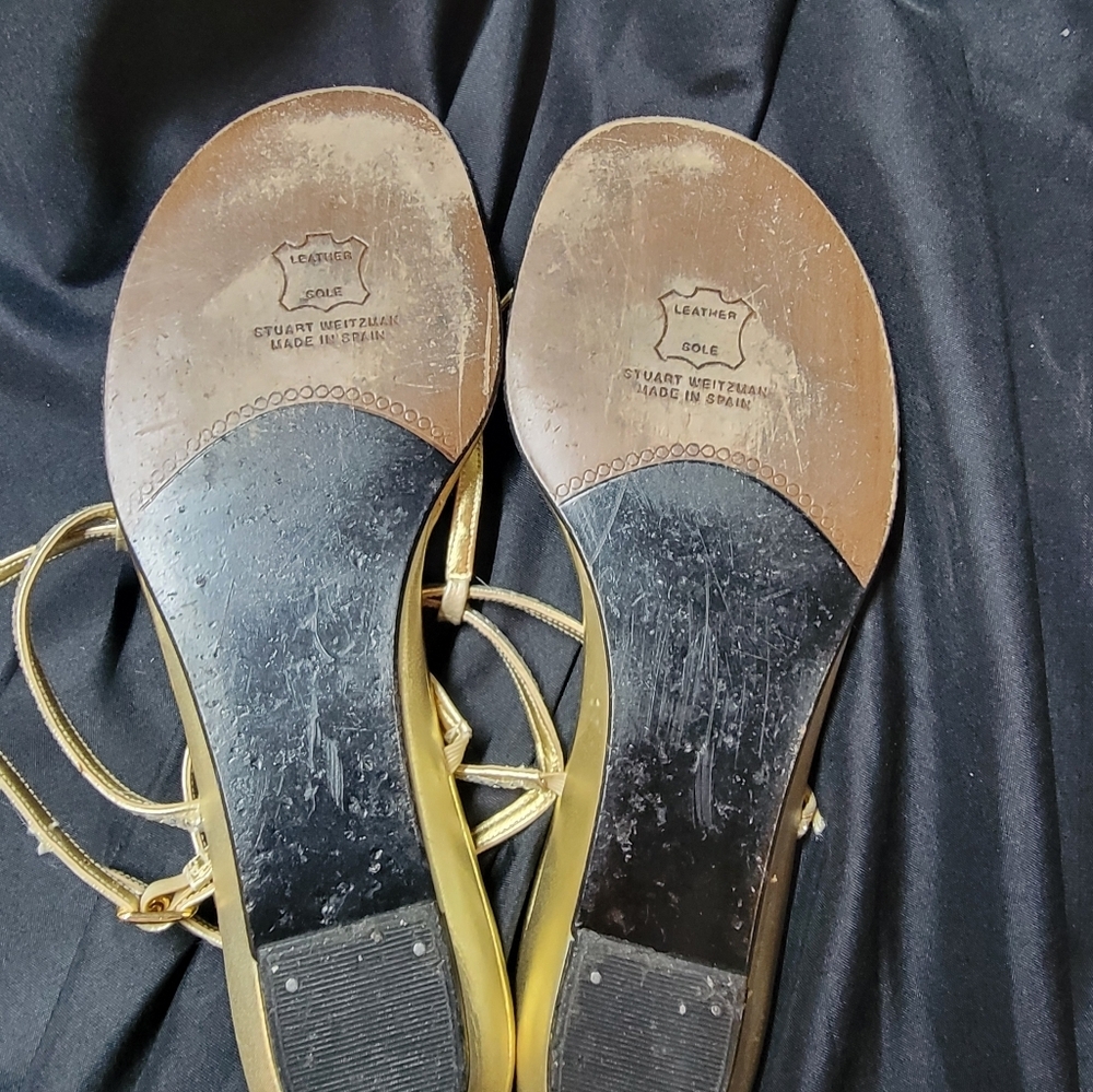 Stuart Weitzman - Gold Sandal - Picture 5 of 5